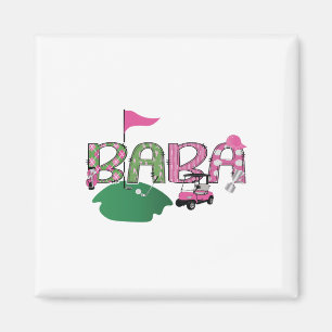 Golf Baba Hole In One Golf 1st Birthday Party Magnet