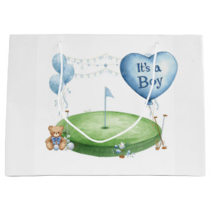 Golf Baby Boy at golf course  Large Gift Bag