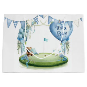 Golf Baby Boy at golf course Large Gift Bag