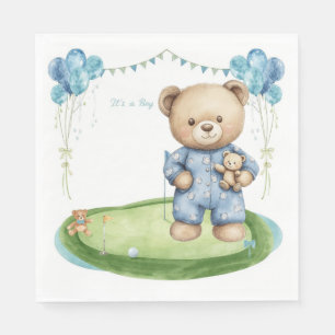 Golf Baby Boy on putting green Napkin