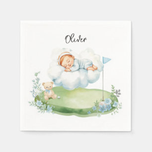 Golf Baby Boy on putting green Napkin