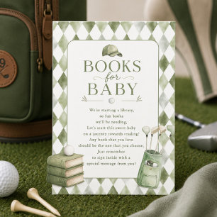 Golf Baby Shower Books for Baby Card