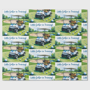Golf Baby Shower  boy Blue themed Wrapping Paper