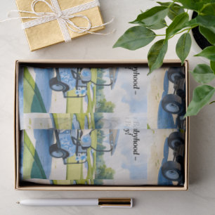 Golf Baby Shower  boy Blue themed Wrapping Paper