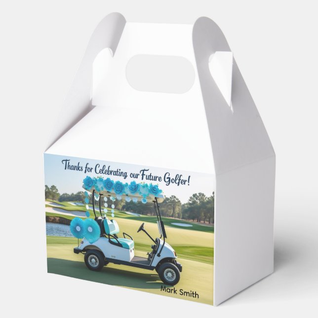 Golf Baby shower Boy  Favour Box (Back)