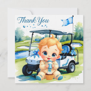 Golf Baby Shower Boy themed  Thank You Card