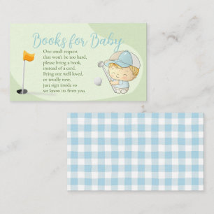 Golf Baby Shower Cute Boy Par-Tee Book Request Enclosure Card