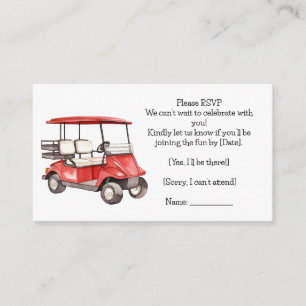 Golf Baby shower Enclosure Card