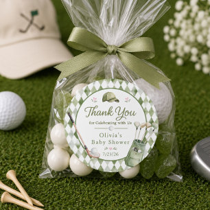 Golf Baby Shower Favour Sticker