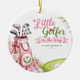 Golf Baby shower for girl Ceramic Tree Decoration