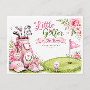 Golf Baby Shower Girl Golfer Postcard