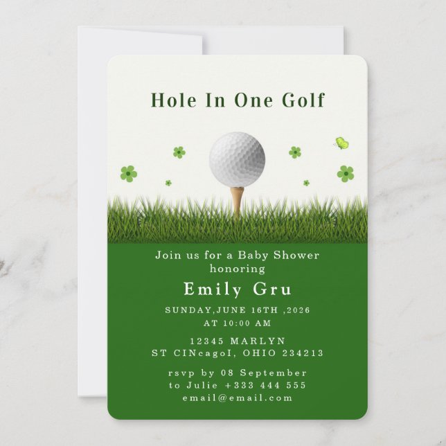 Golf Baby Shower Invitation (Front)
