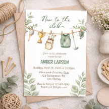 Golf Baby Shower Invitation | New to the Club Baby