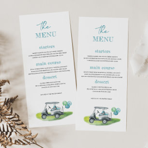 Golf Baby Shower Menu