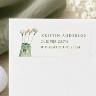 Golf Baby Shower Return Address Label