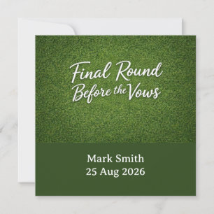 Golf Bachelor Par-Tee Golf Theme Invite   Tee Time