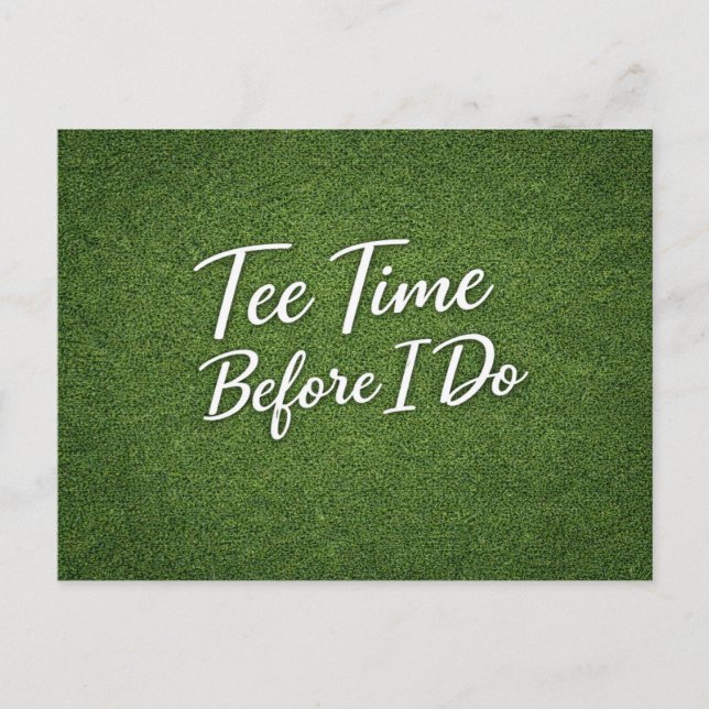 Golf Bachelor Par-Tee Golf Theme Invite | Tee Time (Front)