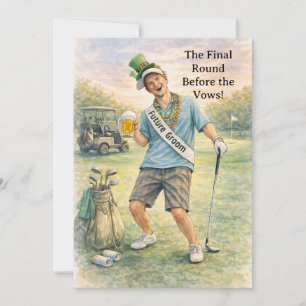 Golf Bachelor Party Celebration Invitation