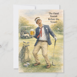Golf Bachelor Party Celebration Invitation