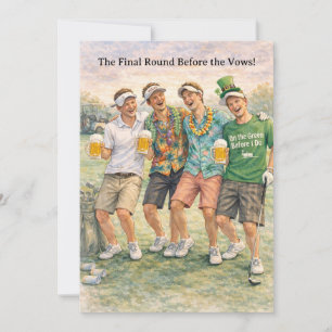 Golf Bachelor Party Celebration Invitation