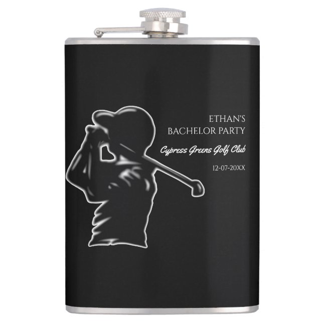 Golf Bachelor Party - golf outing Classic Stylish Hip Flask (Front)