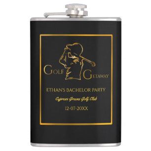 Golf Bachelor Party - golf outing Classic Stylish Hip Flask