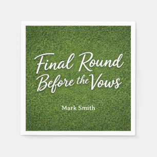 Golf Bachelor party golfer on course Napkin