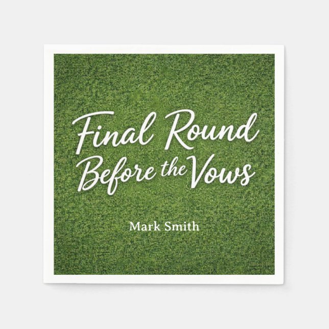 Golf Bachelor party golfer on course Napkin (Front)