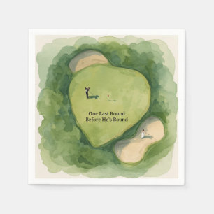 Golf Bachelor party golfer on course Napkin
