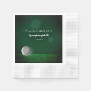 Golf Bachelor Party Golfers Party Green golf ball Napkin