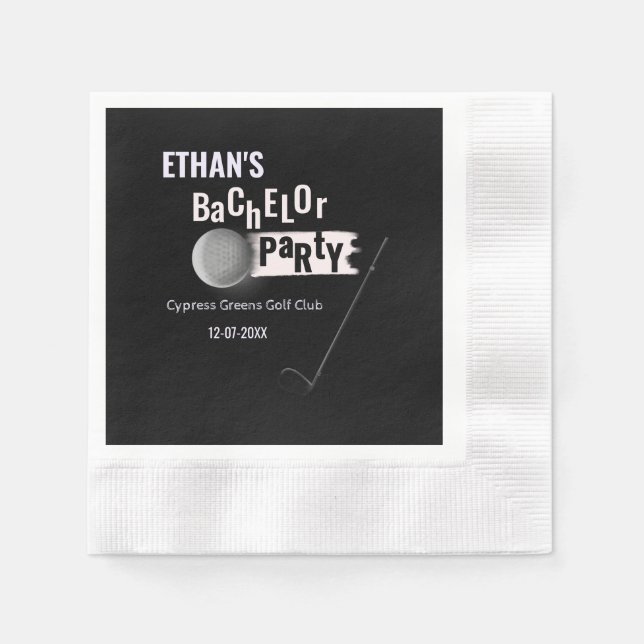 Golf Bachelor Party - Golfers Party Playful Funny Napkin (Front)