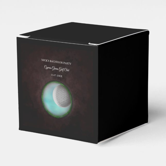 Golf Bachelor Party Golfing trip Classic Golf Ball Favour Box (Front Side)