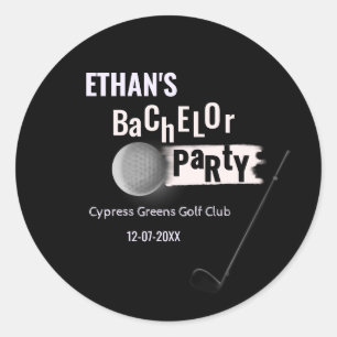 Golf Bachelor Party - Golfing trip Classic Golfer Classic Round Sticker