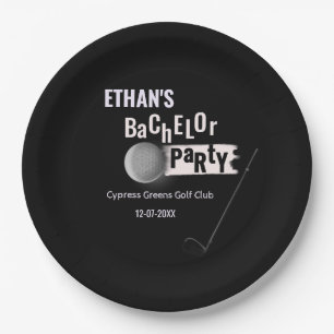 Golf Bachelor Party - Golfing trip Classic Golfer Paper Plate
