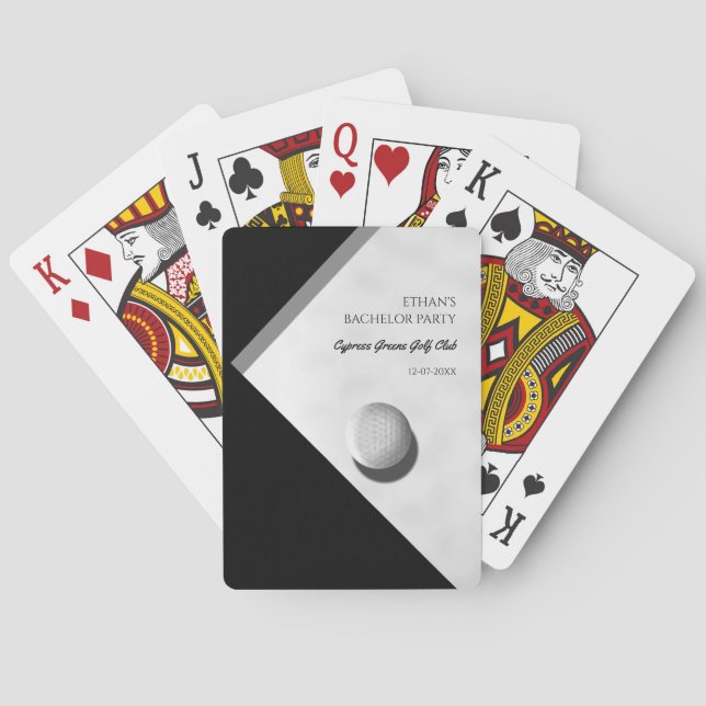Golf Bachelor Party - Golfing trip Classic Stylish Playing Cards (Back)