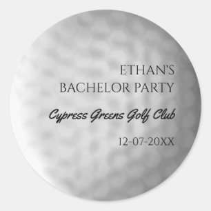 Golf Bachelor Party - Golfing trip Classic Stylish Round Sticker