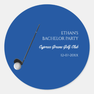 Golf Bachelor Party - Golfing trip Classic Stylish Round Sticker