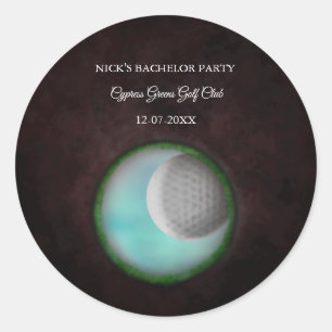Golf Bachelor Party - Golfing trip Classic Stylish Round Sticker