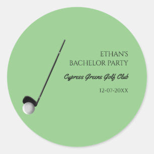 Golf Bachelor Party - Golfing trip Classic Stylish Round Sticker
