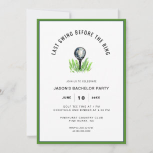 Golf Bachelor Party Invitation