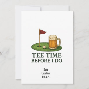 Golf bachelor Party invitation save date golfer