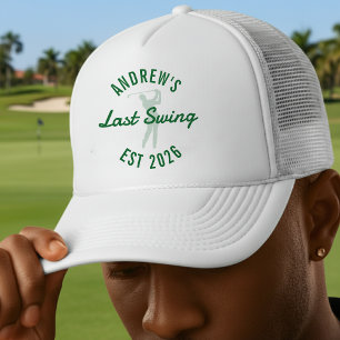 Golf Bachelor Party Last Swing Before the Ring Trucker Hat