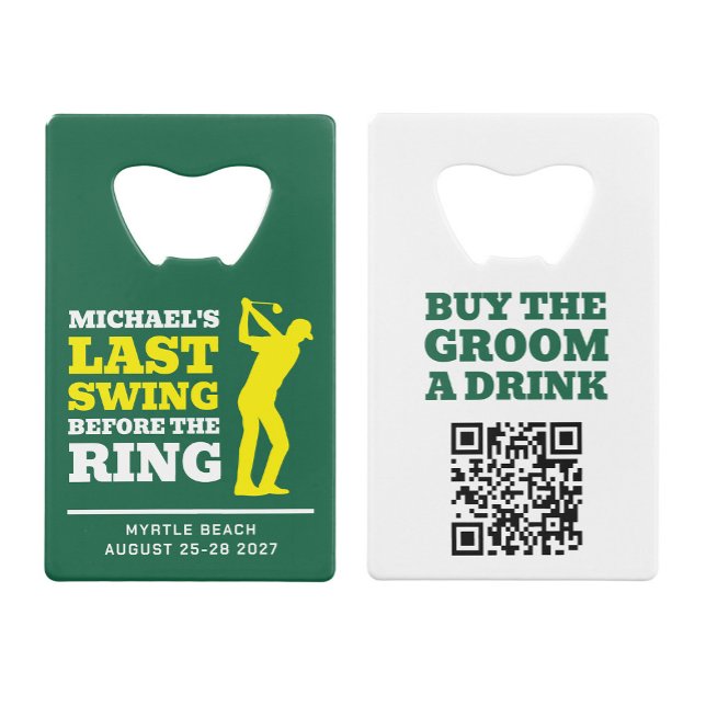 Golf Bachelor Party Stainless Steel Bottle Opener (Creator Uploaded)