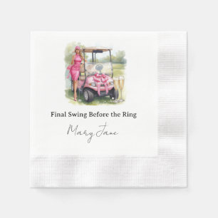 Golf Bachelorette Par-Tee party Napkin