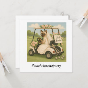 Golf BACHELORETTE party for Cat Lovers Invitation