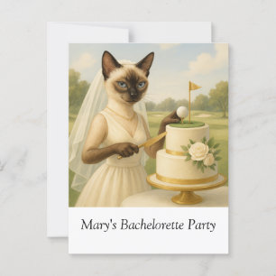 GOLF Bachelorette Party for Cat  mom Woman Golfer  Postcard