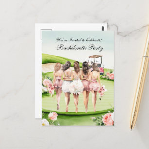 Golf Bachelorette Party for Golfer Postcard