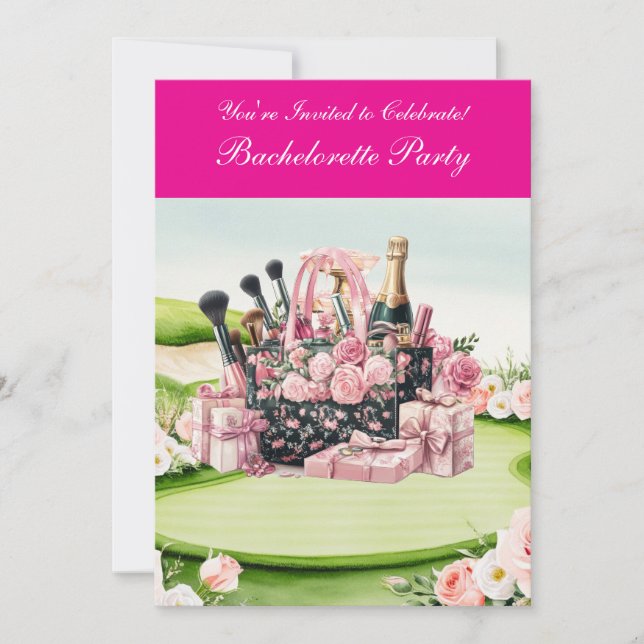 Golf Bachelorette Party on golf course Invitation (Front)