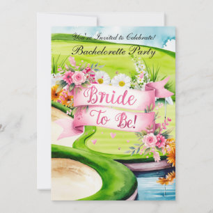 Golf Bachelorette Party on golf course Invitation
