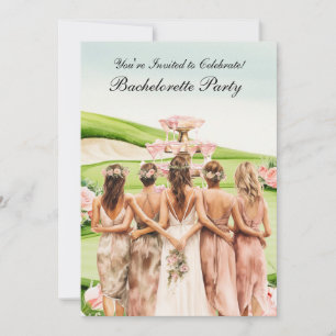 Golf Bachelorette Party on golf course Invitation